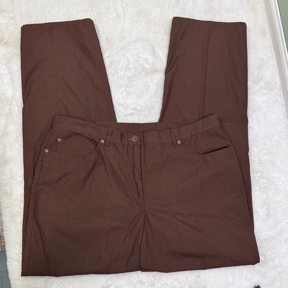 NWT Ruby Rd. Chocolate Chinos 14/16